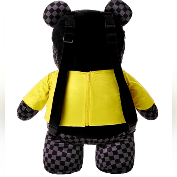 🩷SPRAYGROUND🩷😊 Spongebob😊 SquarePants Money Bear Backpack,grey checker pants - Picture 5 of 15